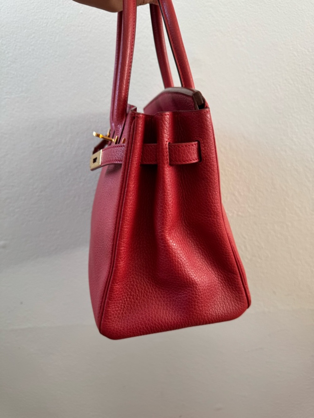 ❌SOLD❌Hermes Rouge Vif Ardennes Leather Birkin 30 with Gold Hardware - Picture 4 of 12